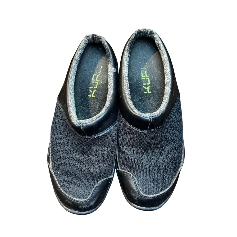 KURU Slippers Mens Size 9 Black Mesh Slip On Comfort Casual Shoes Cozy